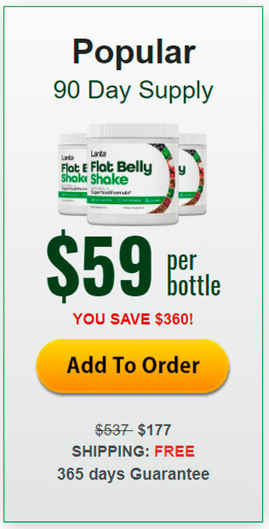Lanta Flat Belly Shake - 3 bottles